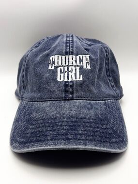 Church Girl Jean Distressed Vintage Cap